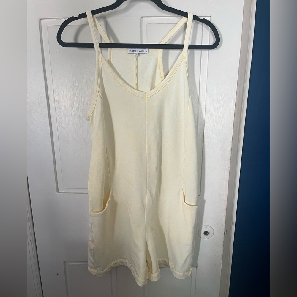 Sincerely Jules Cream Sleeveless Romper